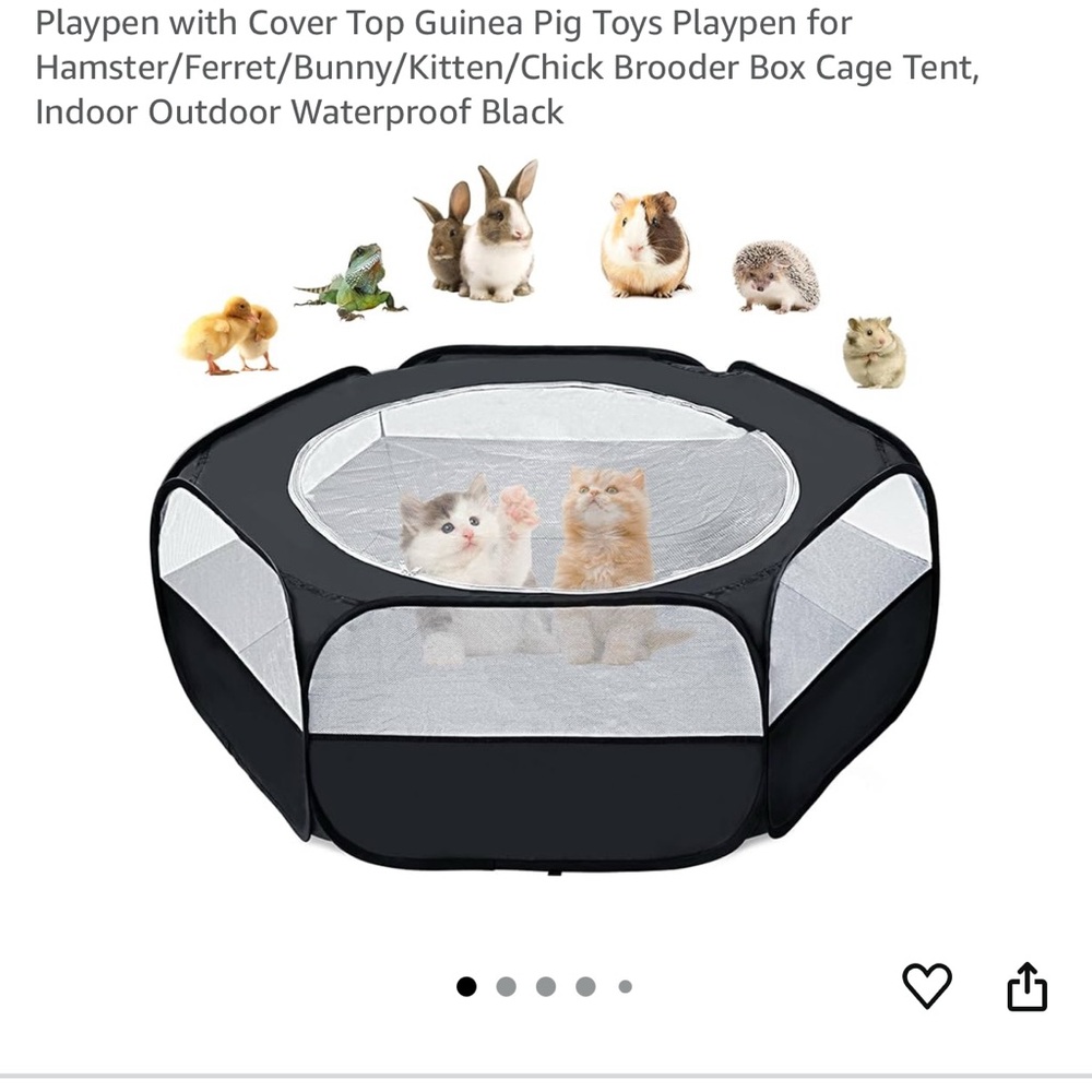 Sky Black and White Pet Playpen with Cover